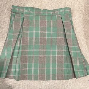 NWT Beaufort Bonnet Company Parson Pleated Skirt Flannel Mirador Place Plaid 12